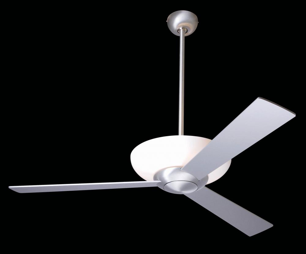 Aurora Fan; Brushed Aluminum Finish; 52" White Blades; 40W T5 Circline Fluorescent; Fan Speed Co