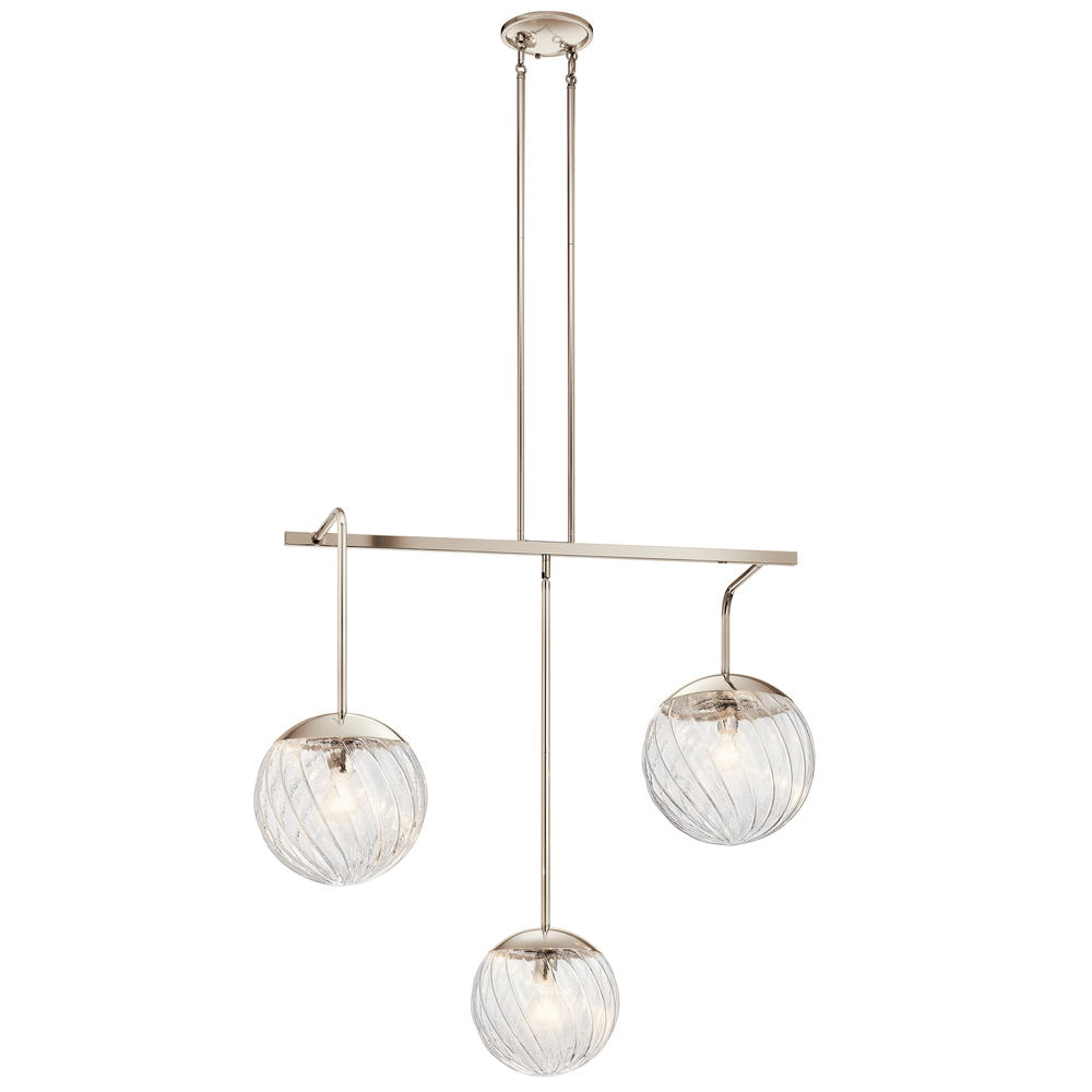 Amaryliss 3 Light Pendant Polished Nickel