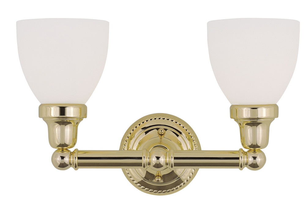 2 Light Polished Brass Bath Light