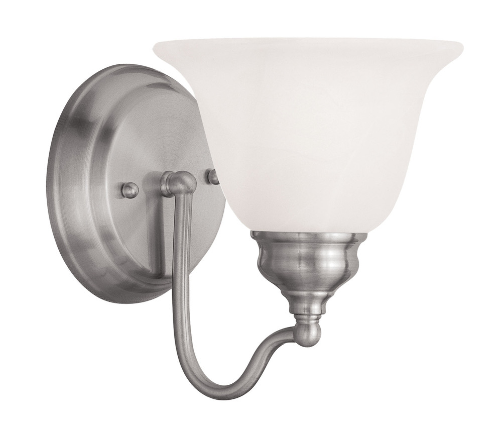 1 Light Brushed Nickel Bath Light