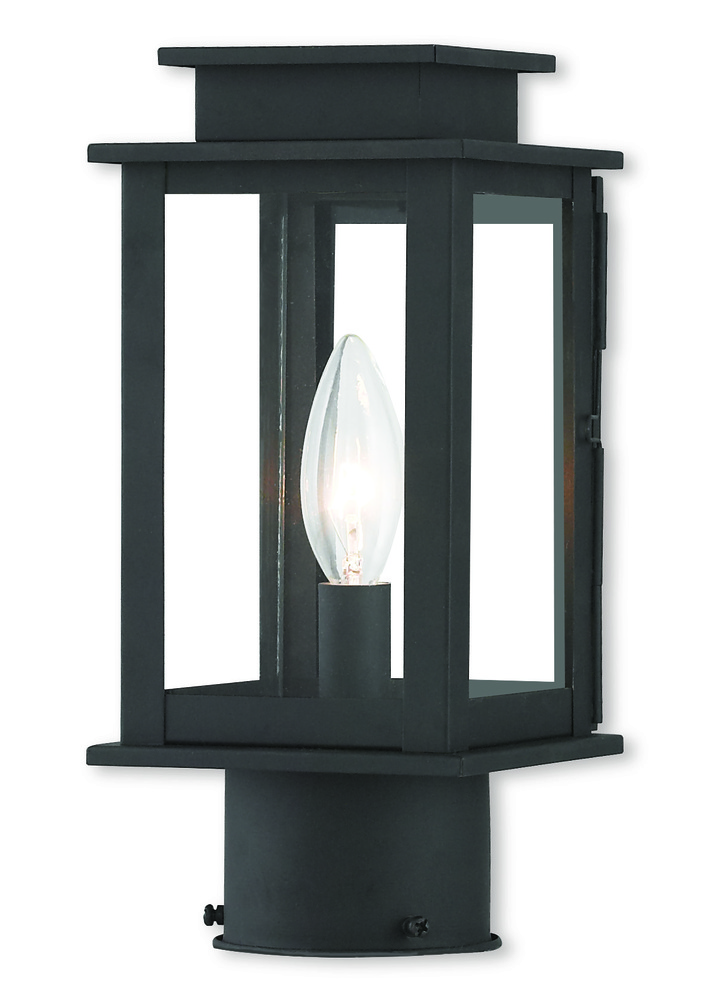 1 Light Black Outdoor Post Lantern