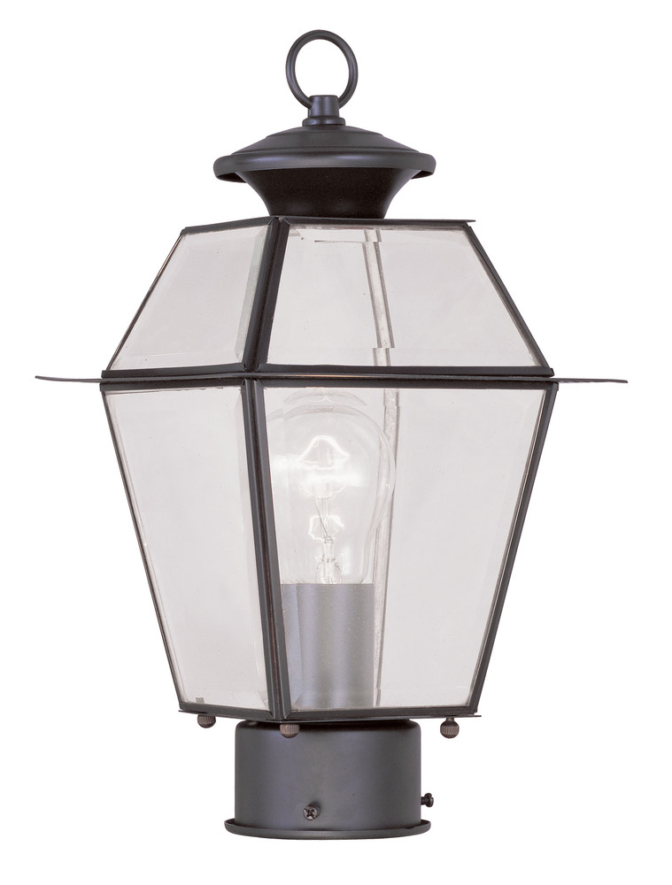 1 Light Bronze Outdoor Post Lantern