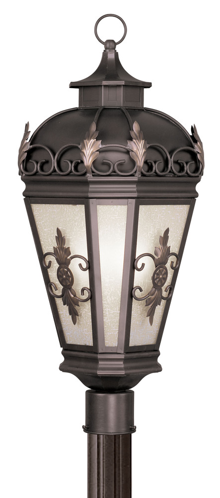 3 Light Bronze Outdoor Post Lantern