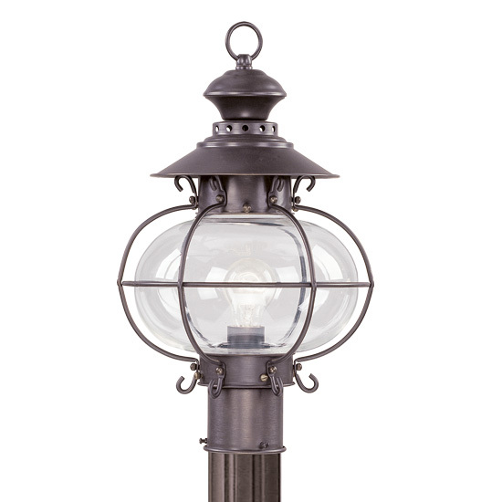 1 Light Bronze Outdoor Post Lantern