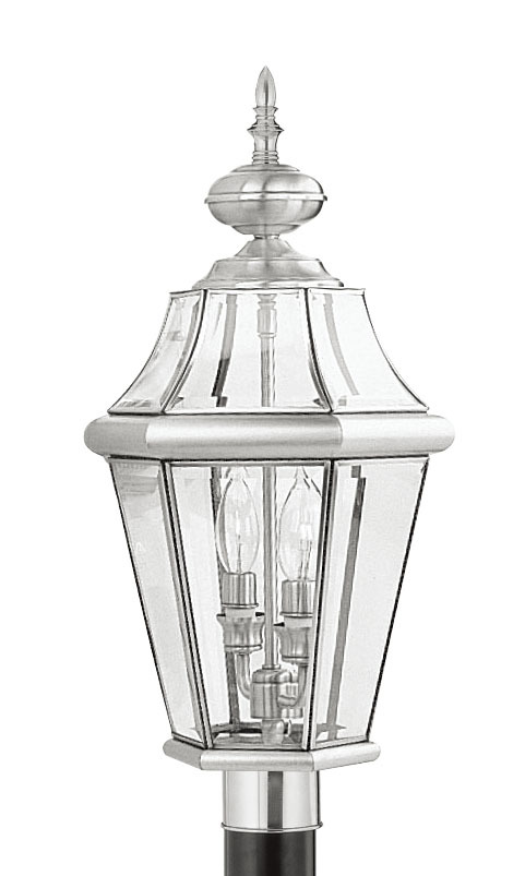 2 Light BN Outdoor Post Lantern