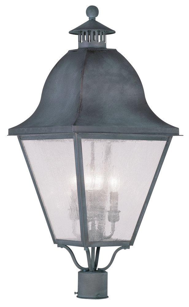 4 Light Charcoal Outdoor Post Lantern