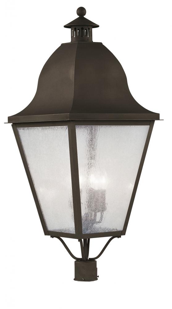 4 Light Bronze Outdoor Post Lantern