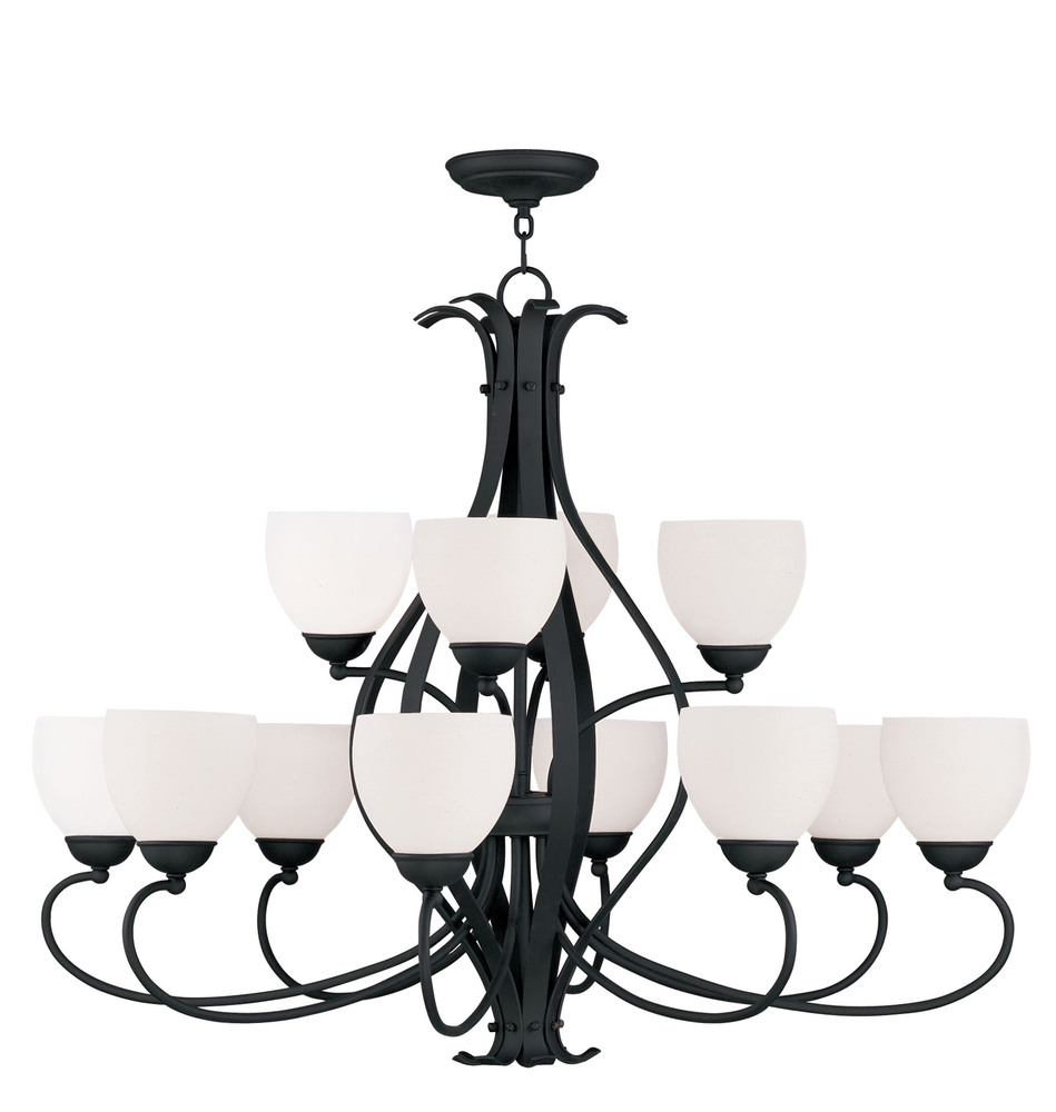 12 Light Black Chandelier