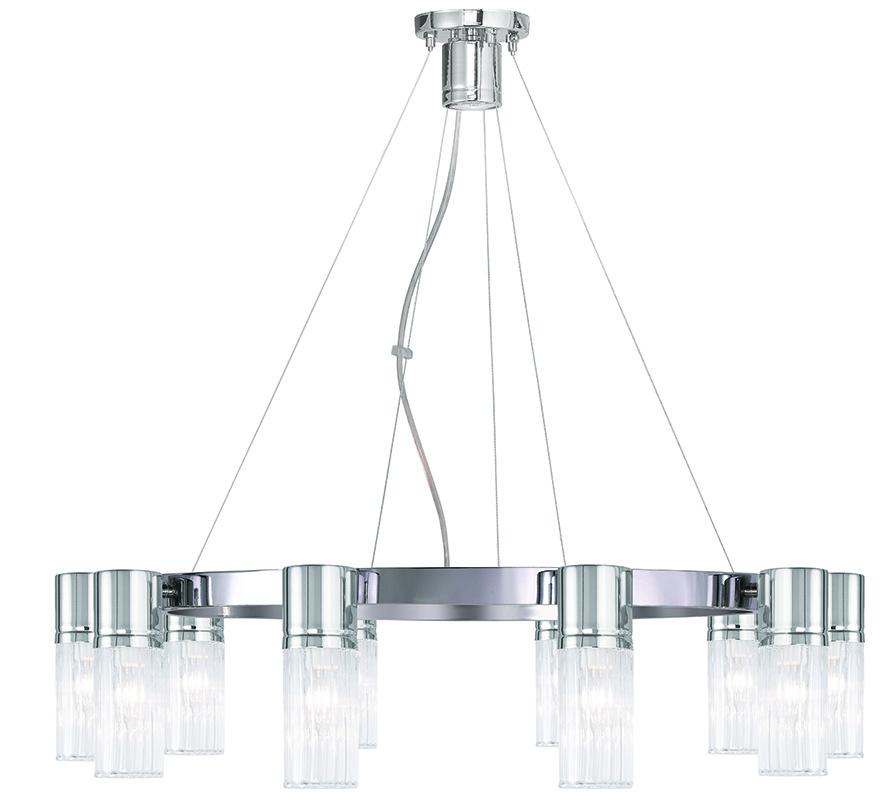 10 Light Polished Chrome Chandelier