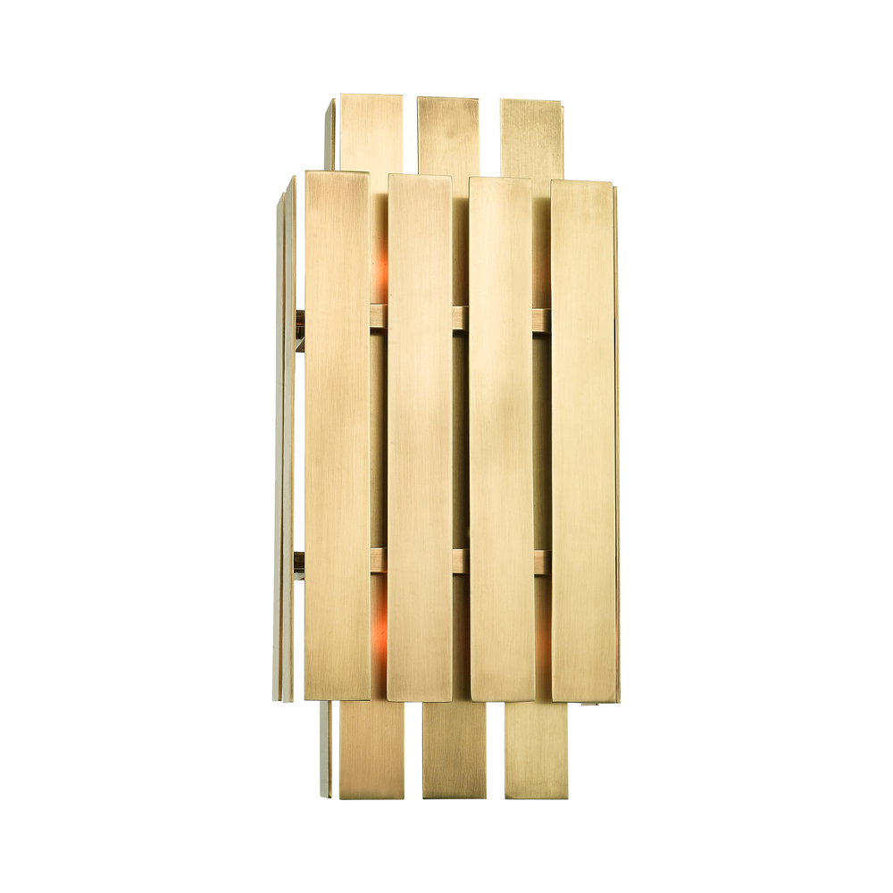 2 Lt Natural Brass ADA Wall Sconce