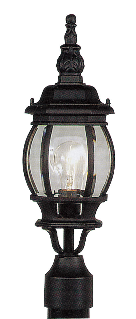 1 Light Black Outdoor Post Lantern