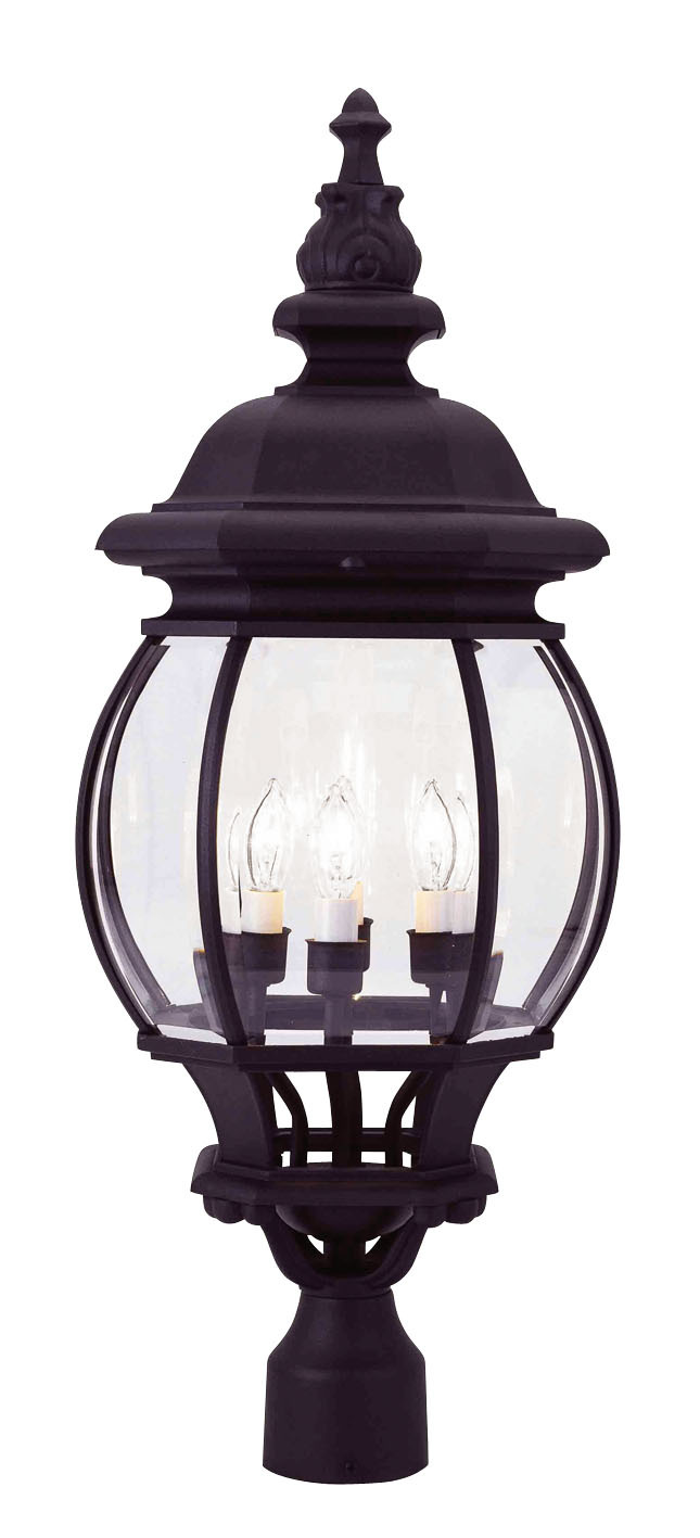 4 Light Black Outdoor Post Lantern