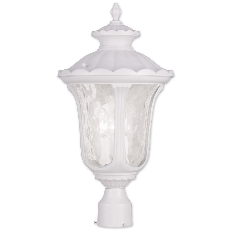 3 Light White Outdoor Post Lantern