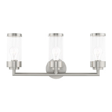 Livex Lighting 10363-91 - 3 Lt Brushed Nickel Bath Vanity