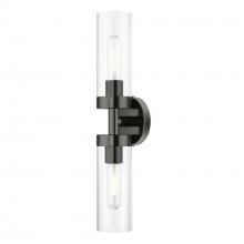 Livex Lighting 16172-46 - 2 Light Black Chrome ADA Vanity Sconce