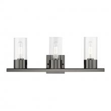 Livex Lighting 17313-46 - 3 Light Black Chrome Vanity Sconce