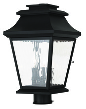 Livex Lighting 20238-04 - 3 Light Black Outdoor Post Lantern