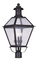 Livex Lighting 2048-07 - 3 Light Bronze Outdoor Post Lantern