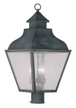 Livex Lighting 2455-61 - 3 Light Charcoal Outdoor Post Lantern