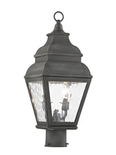 Livex Lighting 2603-61 - 2 Light Charcoal Outdoor Post Lantern