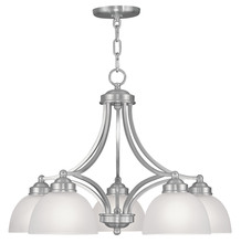 Livex Lighting 4225-91 - 5 Light Brushed Nickel Chandelier