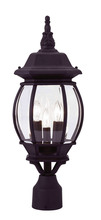 Livex Lighting 7526-04 - 3 Light Black Outdoor Post Lantern