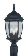 Livex Lighting 7538-04 - 3 Light Black Outdoor Post Lantern