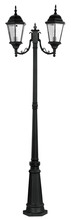 Livex Lighting 7554-04 - 2 Light Black Outdoor 2 Head Post