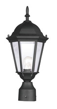 Livex Lighting 7558-04 - 1 Light Black Outdoor Post Lantern