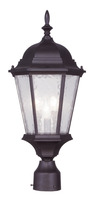 Livex Lighting 7563-07 - 3 Light Bronze Outdoor Post Lantern