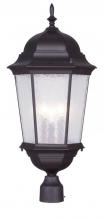 Livex Lighting 7568-07 - 3 Light Bronze Outdoor Post Lantern