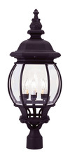 Livex Lighting 7703-04 - 4 Light Black Outdoor Post Lantern