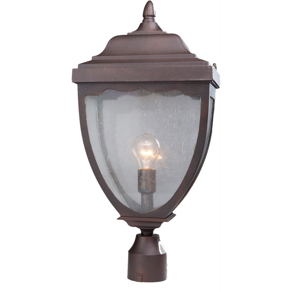 Oakridge 1 Light  Black Outdoor Post Light