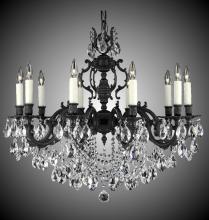 American Brass & Crystal CH9578-ATK-01G-PI - 10 Light Rosetta Chandelier