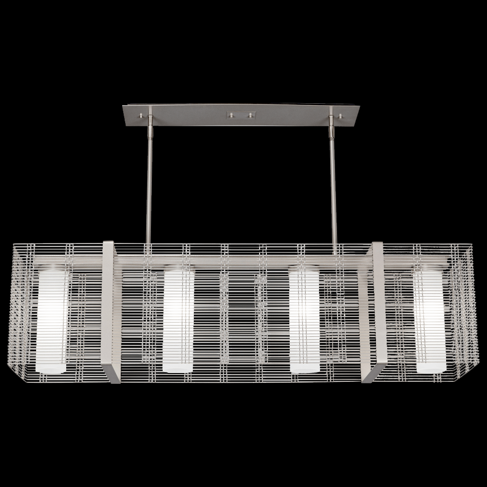 Downtown Mesh Linear Suspension-60-Metallic Beige Silver