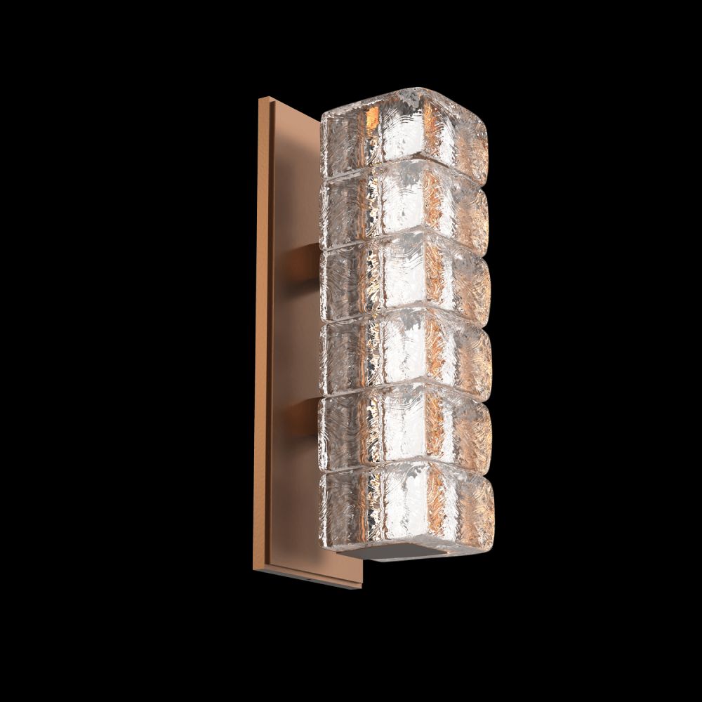 Asscher Sconce-Burnished Bronze-Asscher Clear