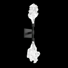 Hammerton IDB0059-02-BB-BC-L1 - Blossom Double Sconce-Burnished Bronze-Blossom Clear Blownglass