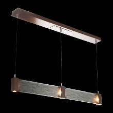 Hammerton PLB0042-47-GB-BG-CA1-L3 - Parallel Linear Suspension-Gilded Brass-Granite Glass