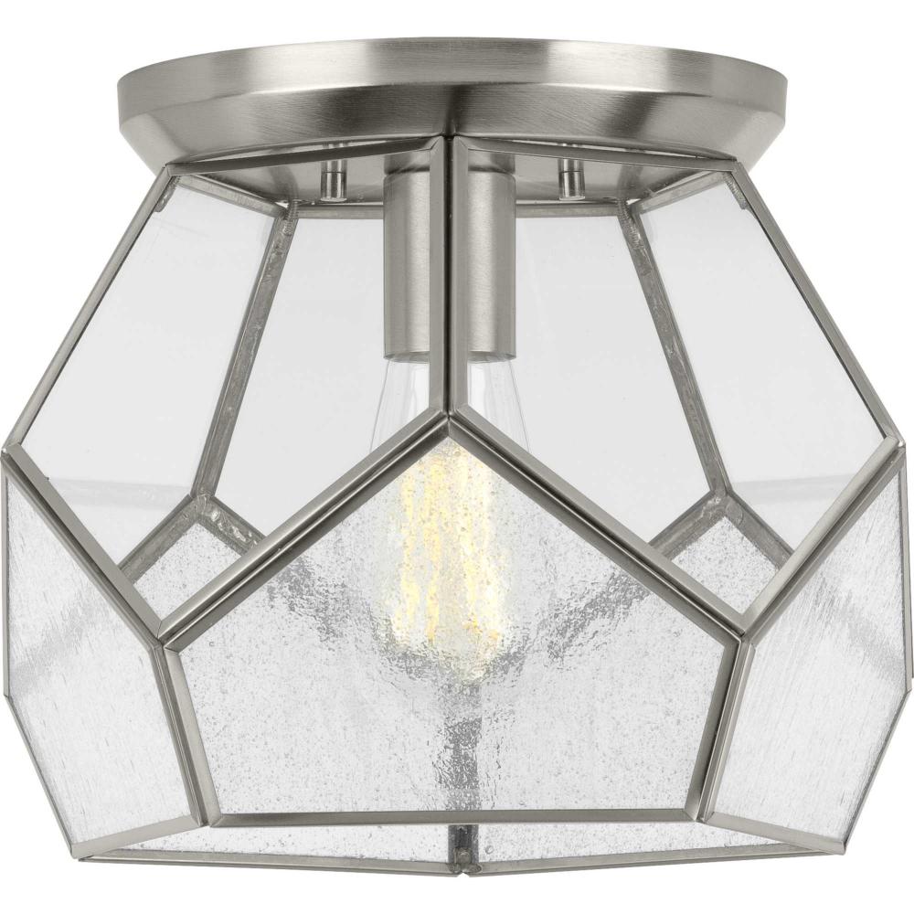 Cinq Collection Brushed Nickel One-Light 12" Flush Mount