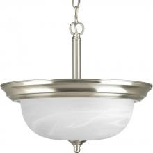 Progress P3927-09 - Two-Light Dome Glass 13-1/4" Semi Flush Convertible