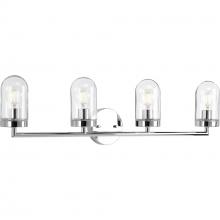 Progress P300177-015 - Signal Collection Four-Light Polished Chrome Clear Glass Coastal Bath Vanity Light