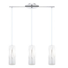 Eglo 92741A - 3x100W Multi Light Pendant w/ Chrome Finish & White & Chrome Décor