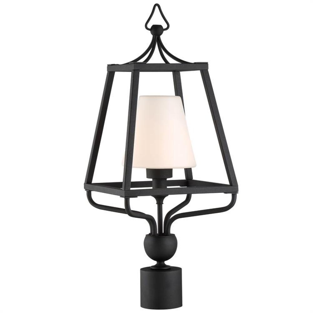 Libby Langdon for Crystorama Sylvan Outdoor 1 Light Black Forged Post