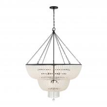 Crystorama 614-MK - Rylee 15 Light Matte Black Chandelier