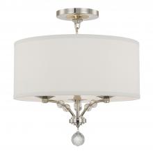 Crystorama 8005-PN_CEILING - Mirage 3 Light Polished Nickel Semi Flush Mount