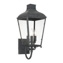 Crystorama DUM-9802-GE - Dumont 3 Light Graphite Outdoor Sconce