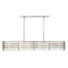 Crystorama ELL-B3007-PN - Libby Langdon Elliot 6 Light Polished Nickel Linear Chandelier