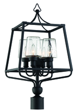 Crystorama SYL-2289-SD-BF - Libby Langdon for Crystorama Sylvan 4 Light Black Forgedarge Post