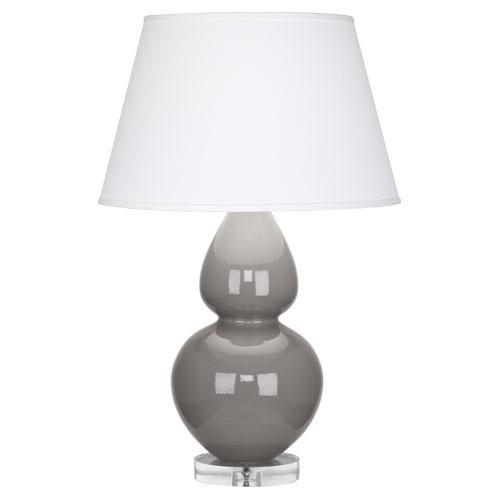 Smokey Taupe Double Gourd Table Lamp