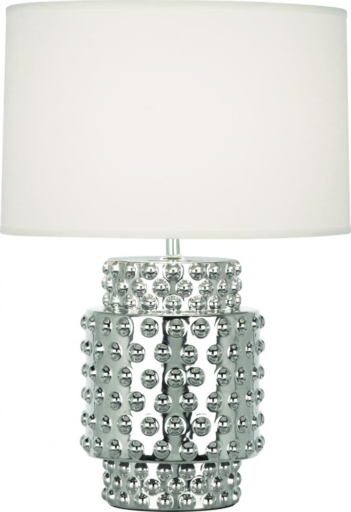 Nickel Metallic Glaze Dolly Accent Lamp